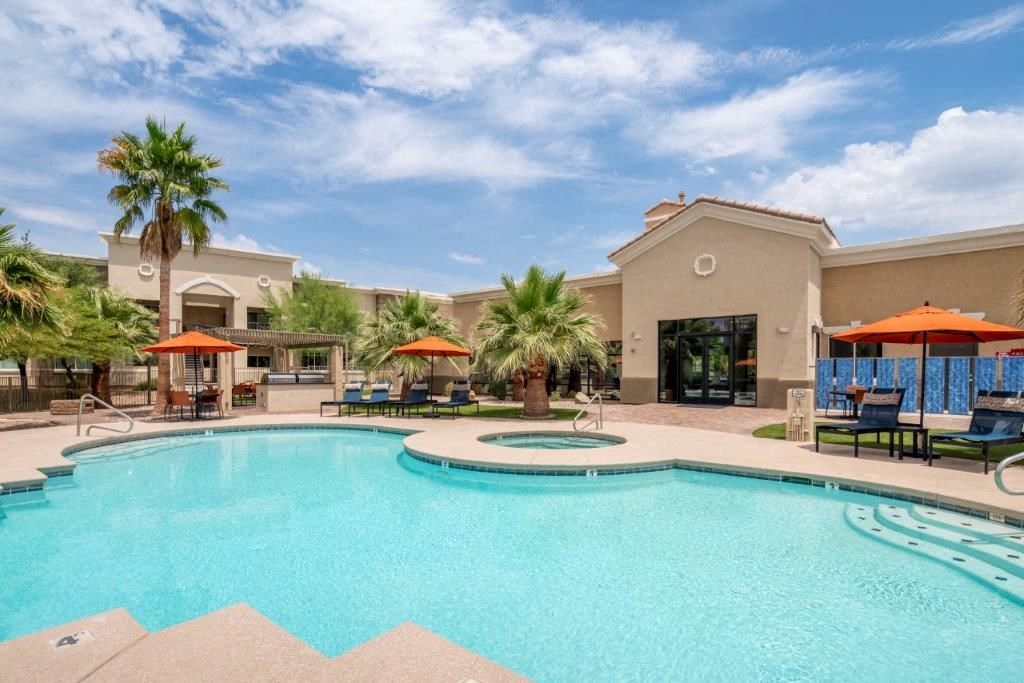 Equestrian Apartment Homes Pool Area and Hot Tub