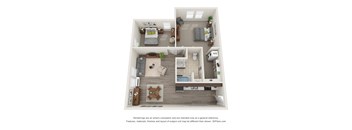 192nd West Lofts Apartments 2x1 Floor Plan