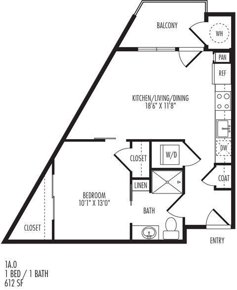 TriVista on Speer 1A0 Floor Plan