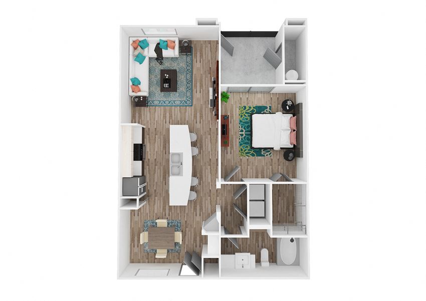 Zone Luxe Apartments Zen Floor Plan