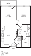 TriVista on Speer 1C3 Floor Plan