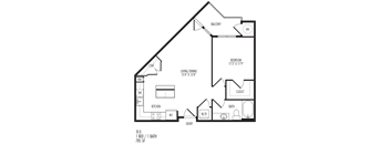 TriVista on Speer 1F0 Floor Plan