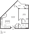 TriVista on Speer 1F0 Floor Plan