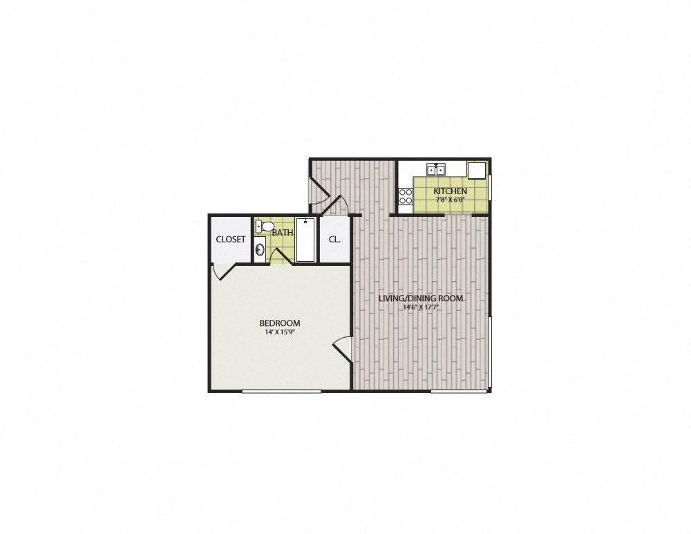 The Broadview Apartments 1G Floor Plan