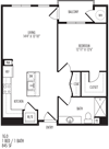 TriVista on Speer 1G0 Floor Plan