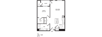 TriVista on Speer 1J0 Floor Plan