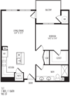 TriVista on Speer 1J1 Floor Plan