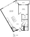TriVista on Speer 1K0 Floor Plan