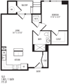 TriVista on Speer 1Q0 Floor Plan