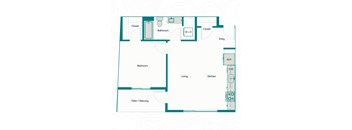 Bo Apartments 1x1 C Floor Plan