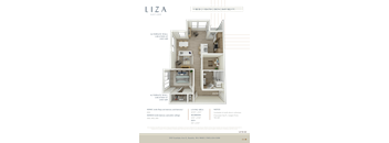 Liza Apartment 3D floor plan - 1x1 845 sqft