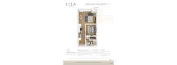 Liza Apartment 3D floor plan - 1x1 538 sqft