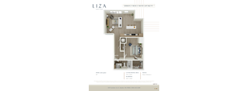 Liza Apartment 3D floor plan - 1x1 691 sqft