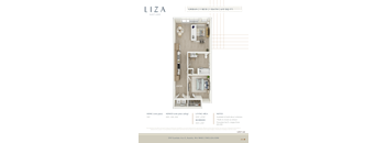 Liza Apartment 3D floor plan - 1x1 615 sqft