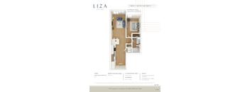 Liza Apartment 3D floor plan - 1x1 602 sqft