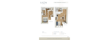 Liza Apartment 3D floor plan - 1x2 787 sqft