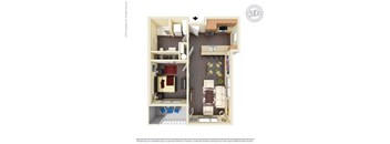 Latitude 1 Bed 1 Bath A Floor Plan