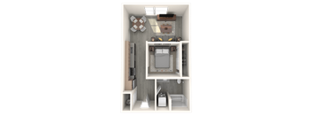 Tilian Open 1x1 A 3D Floor Plan