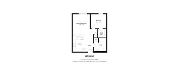 A floor plan of an MFTE home with income restrictions apply and a note to contact the leasing office before applying.