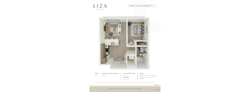 Liza Apartment 3D floor plan - 1x1 539 sqft