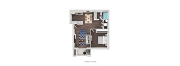 The Banks on Bradley Apartments 3D Floor Plans - 1x1 a