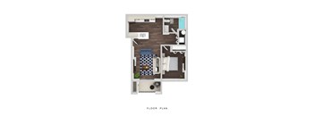 The Banks on Bradley Apartments 3D Floor Plans - 1x1 b