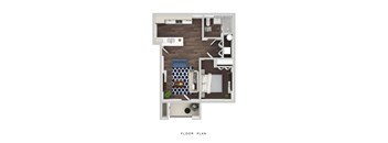 The Banks on Bradley Apartments 3D Floor Plans - 1x1