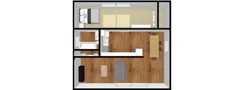 Somerset Meadows Small One Bedroom One Bathroom Floor Plan