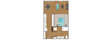 Main Street Flats 1x1 C Floor Plan
