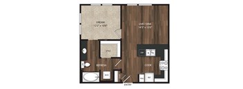 Main Street Flats Apartments Phase II 1x1 N Floor Plan
