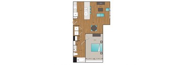 Main Street Flats 1x1 O Floor Plan