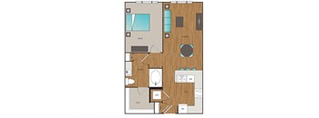 Main Street Flats 1x1 P Floor Plan