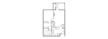 The Elwood Apartments Alder One Bedroom One Bathroom Floor Plan