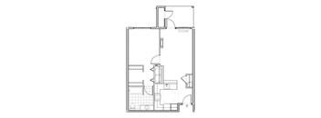The Elwood Apartments Olive One Bedroom One Bathroom Floor Plan