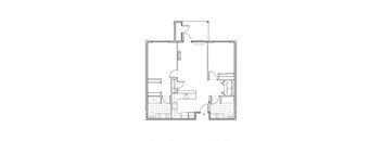 The Elwood Apartments Spruce Two Bedroom Two Bathroom Floor Plan