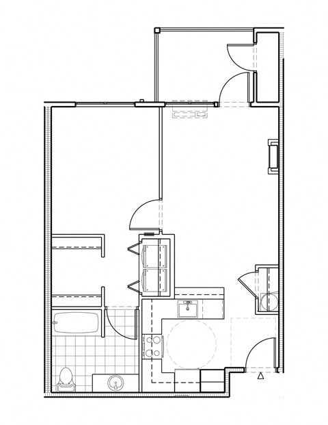 The Elwood Apartments Willow One Bedroom One Bathroom Floor Plan