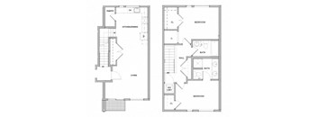 Ash and River 2 Bed 2 Bath A Floor Plan