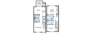 Steeple Chase Apartments 2x2.5 Floor Plan