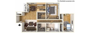 Park at Idlewild 3D floor plan 2x1