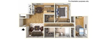 Park in Idlewild 3D floor plan 2x1