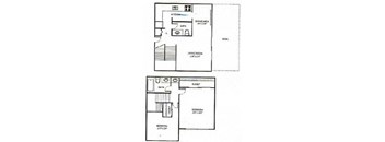 Ventana Apartments and Townhomes 2 Bed Townhome Floor Plan