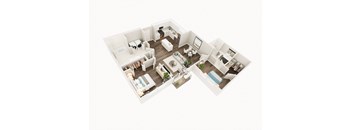 Lux Apartments Floor Plan Two Bedroom Two Bathroom A
