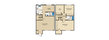 Ocean Breeze Villas 2x2 Floor Plan