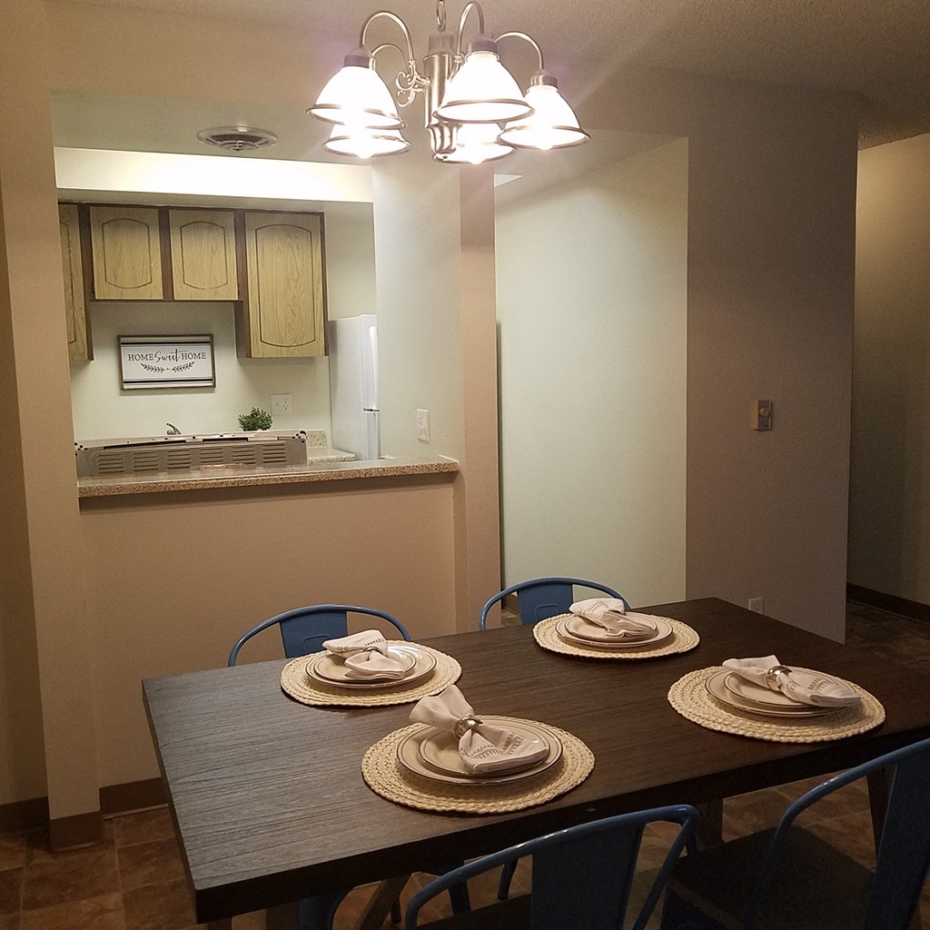 Cedar North Apartments Model Dining Room