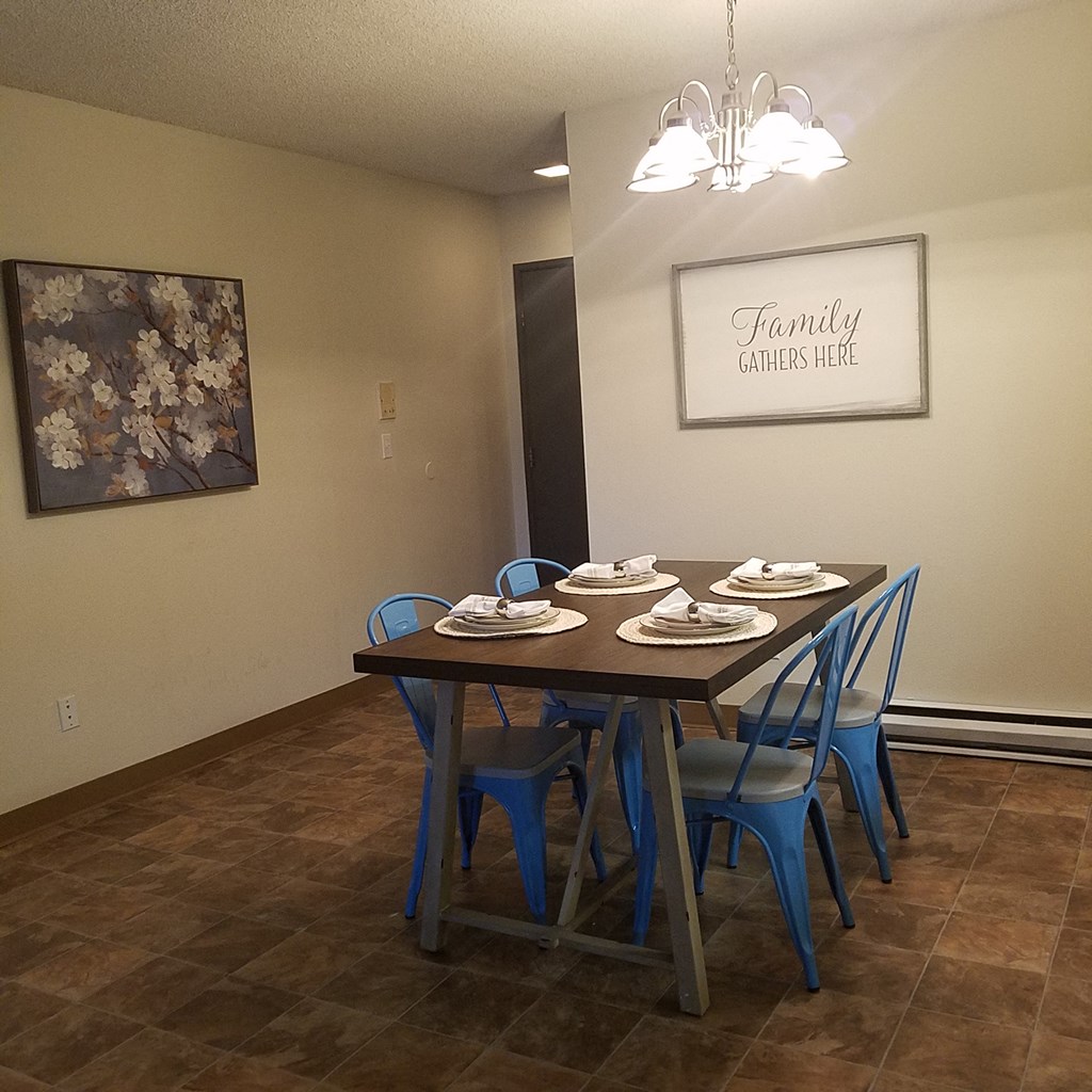 Cedar North Apartments Model Dining Room