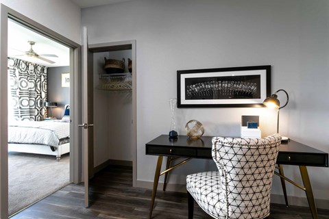 Model Living Room at TriVista on Speer, Denver, 80204