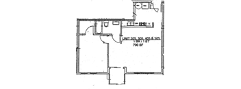 201Lofts One Bedroom One Bathroom Floor Plan