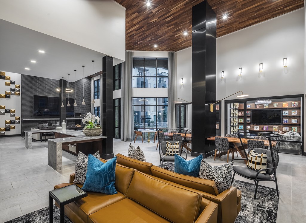 Aura Thirty2 Apartments Clubhouse with Seating