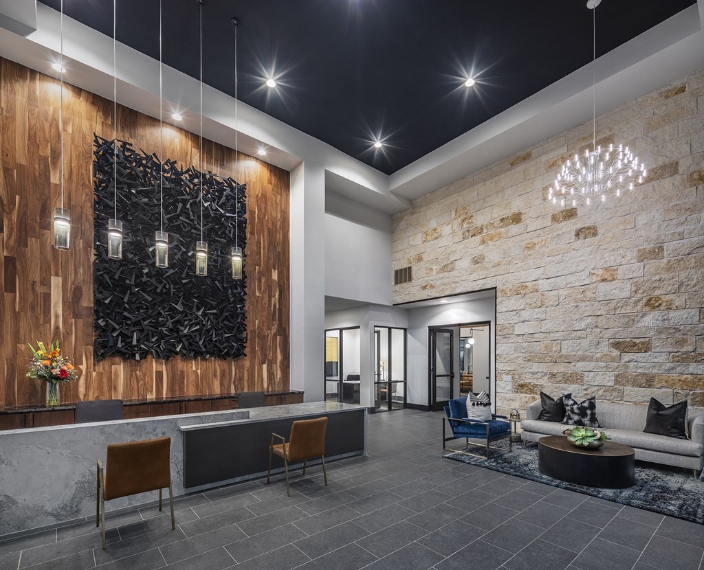 Aura Thirty2 Apartments Clubhouse with Seating