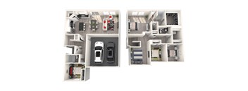 Starling Place 4 Bed 3 Bath with Loft 3D Floor Plan